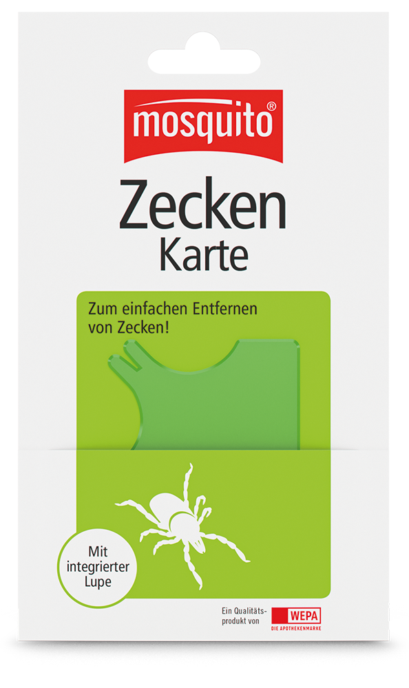Karte zum Entfernen von Zecken aus der Hautoberfläche beim Menschen, Katzen und Hunde
