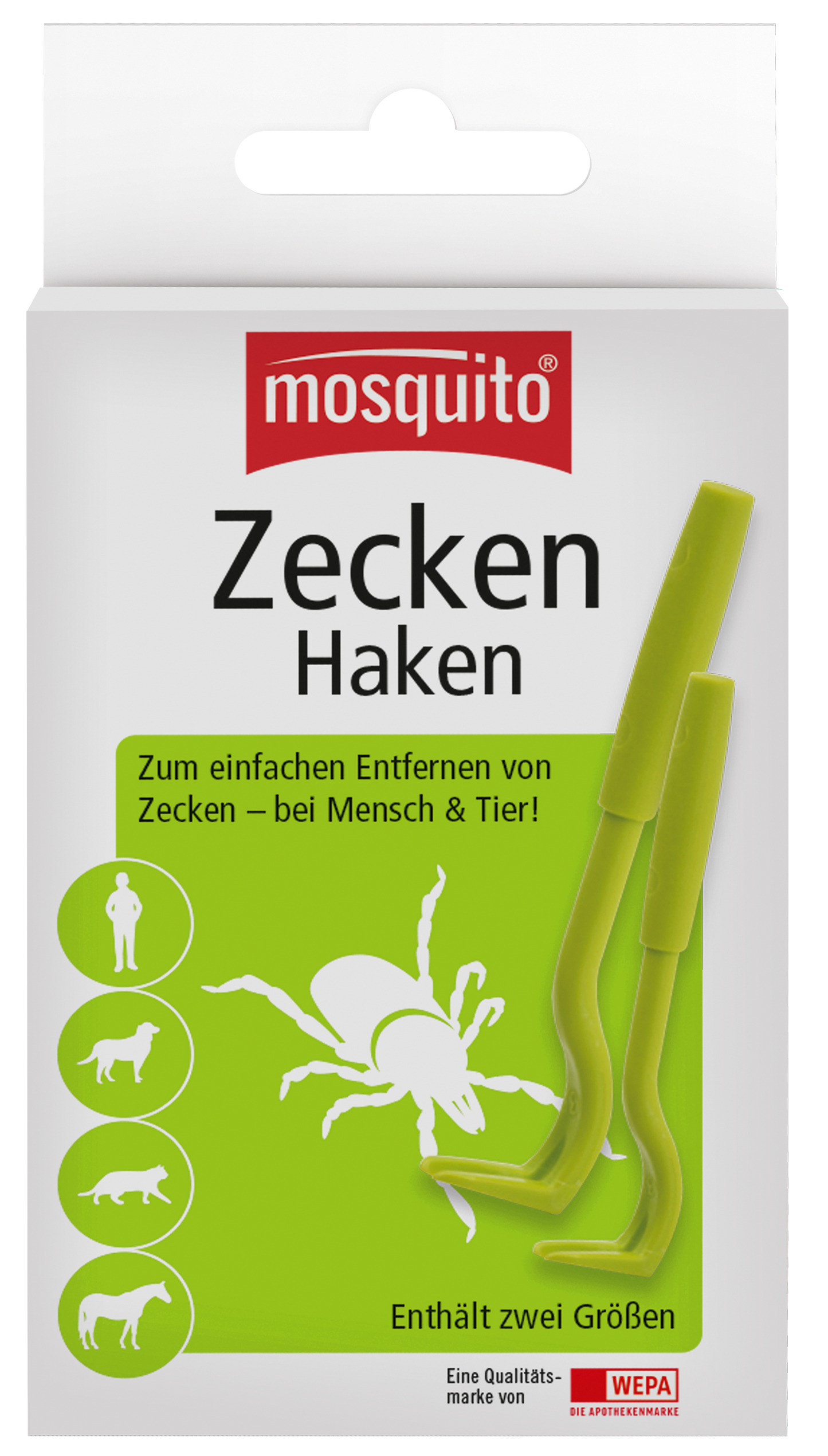 Zecken Haken zum Entfernen von Zecken aus der Hautoberfläche beim Menschen, Katzen und Hunde