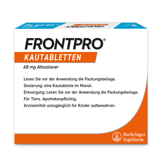 Inhalt und Anwendung von Frontpro Kautabletten für Hunde